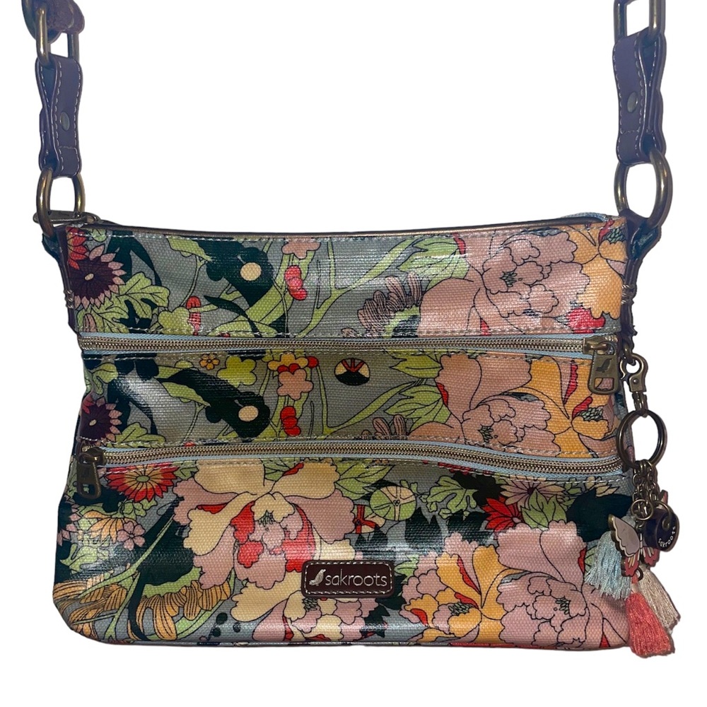 Sakroots Multicolor Floral Crossbody Bag